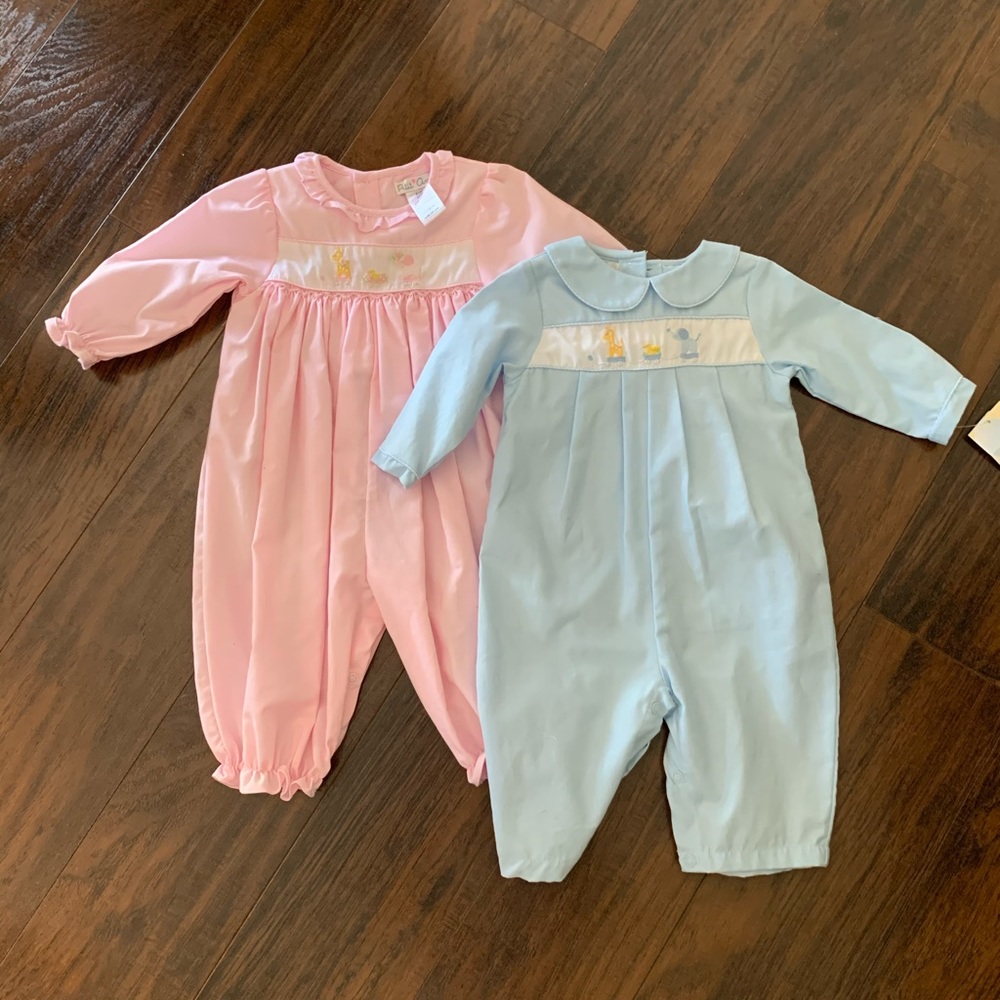 Smocked Collared Petit Ami Longall